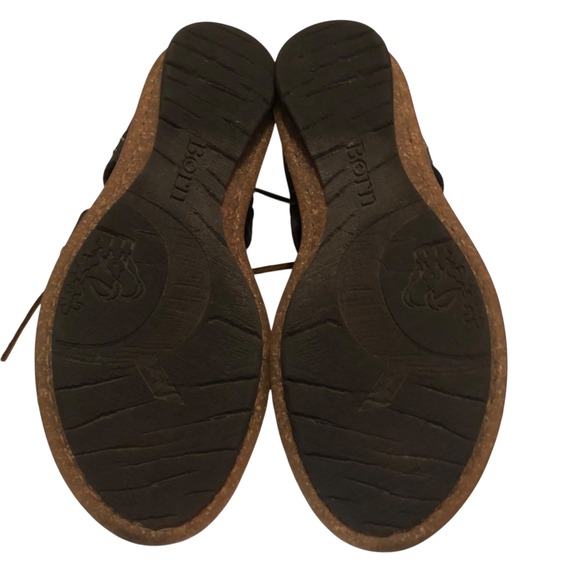 BORN - Women's Nea Navy Nubuck Leather Gladiator‎ Sandals - Size 8 - Picture 10 of 12